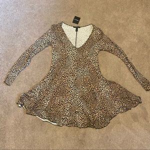 Leopard Print Skater Dress